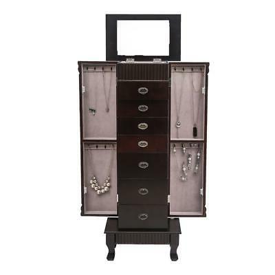 7 Drawer Jewelry Cabinet Armoire Box Storage Chest Stand Org